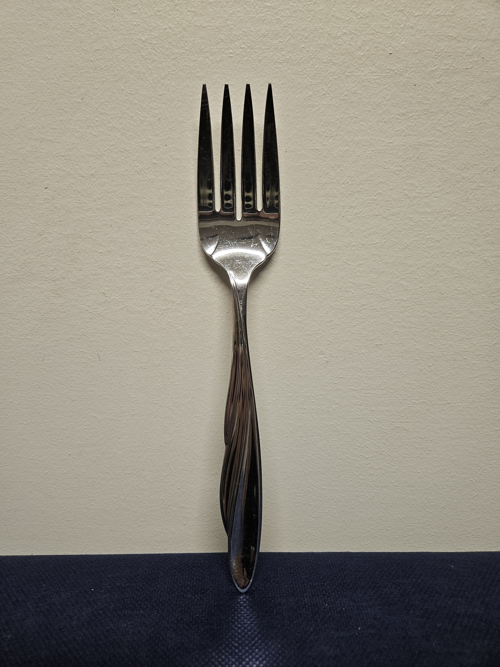 Large Oneida Community Shoreline Cold Meat Serving Fork Stainless Steel 8.5"